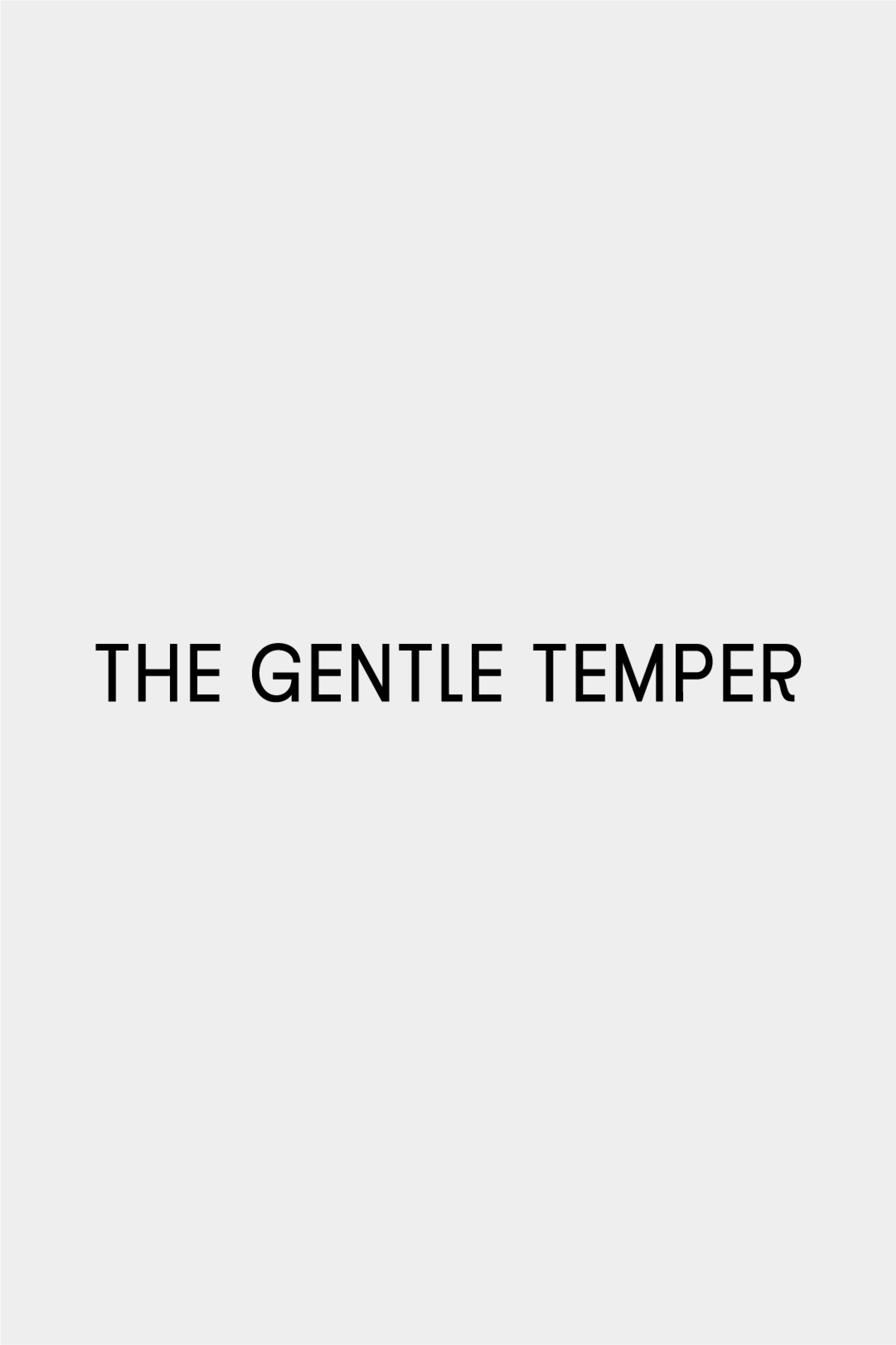 Black typographic logo of “The Gentle Temper” on a bright grey background